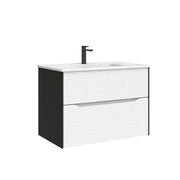DAX Sahara Vanity Cabinet 32 Matt Black / Matt White w/ Onix Basin