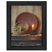 'The Red Bowl' By Susan Boyer, Printed Wall Art, Ready To Hang Framed Poster, Black Frame