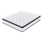 Full Size 12INCH CertiPUR-US Hybrid Mattress with 7-Zoned Individual Pocket Spring Memory Foam Breathable Knitted Fabric Cover White