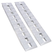 Heavy-Duty Ramps with Top Hook Attaching End, Universal Loading Ramp for Motorcycle, Tractor, ATV/UT 60' X 12' 6600 LBS 1 Pair 2 Ramps Silver Aluminum