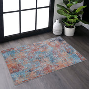 MAVAL Multi Washable Rug 2' x 3' Doormat Rug (Multi, 2' x 3')