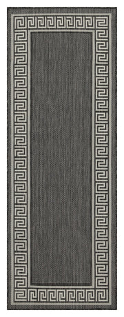 Sunshine GC_HAR2002 Anthracite 2 ft. 7 in. x 7 ft. 3 in. Indoor/Outdoor Area Rug