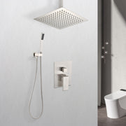 Ceiling Mounted Shower System Combo Set with Handheld and 10'Shower head