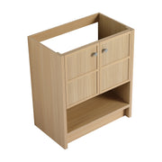 Modern 30''Freestanding Bathroom Vanity with 2 Soft Closing Doors in Oak Plywood,(Excluding Sink)