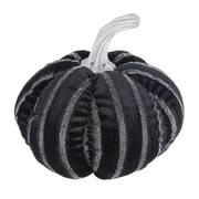 7x7x7' Fabric Black Stripe Pumpkin Decor, for Holiday Halloween Decoration