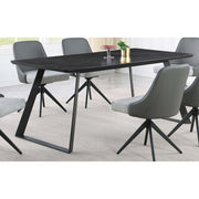 Smith Black Rectangular Ceramic Top Dining Table
