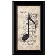'Music' by Marla Rae, Ready to Hang Framed Print, Black Frame