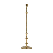 D5.5x23.5' Slender Aluminum Taper Candle Holder with Bead Accents, Bronze