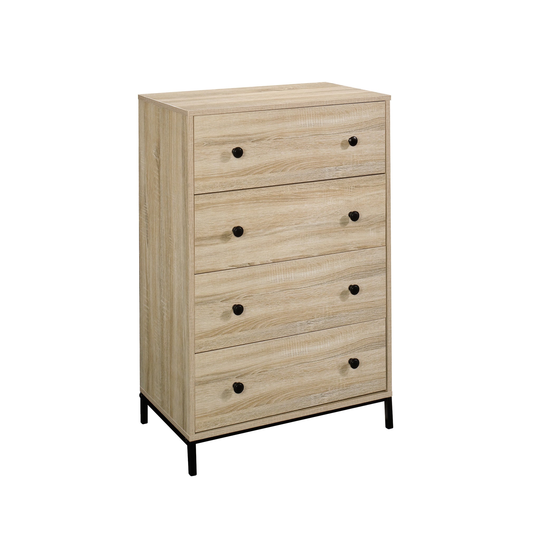 4-Drawer Chest, Brown finish