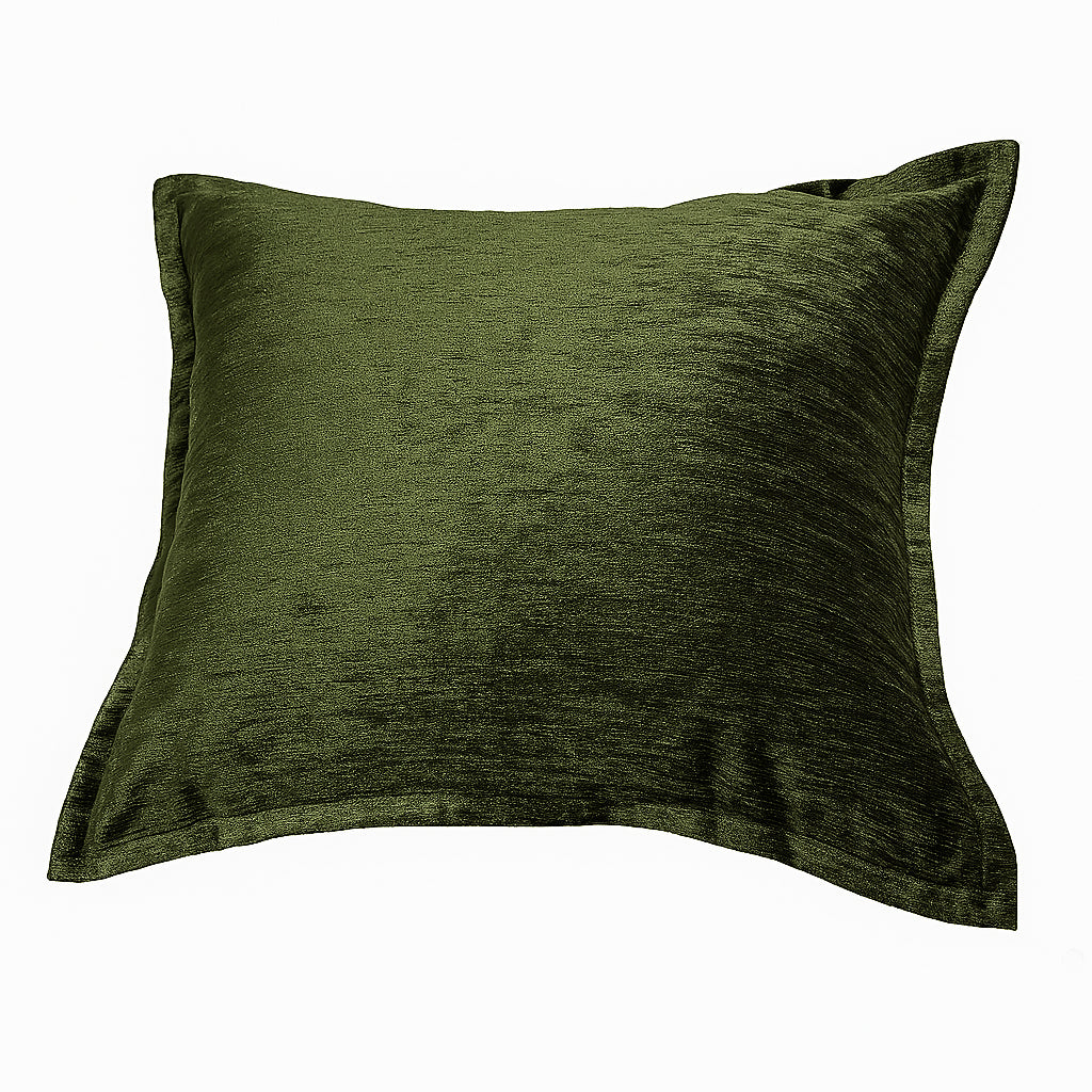 Homey COZY Velvet Throw Pillow – Deep Forest Green with Luxe Shine & Rich Texture