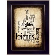 'Friends' By Susan Boyle, Printed Wall Art, Ready To Hang Framed Poster, Black Frame