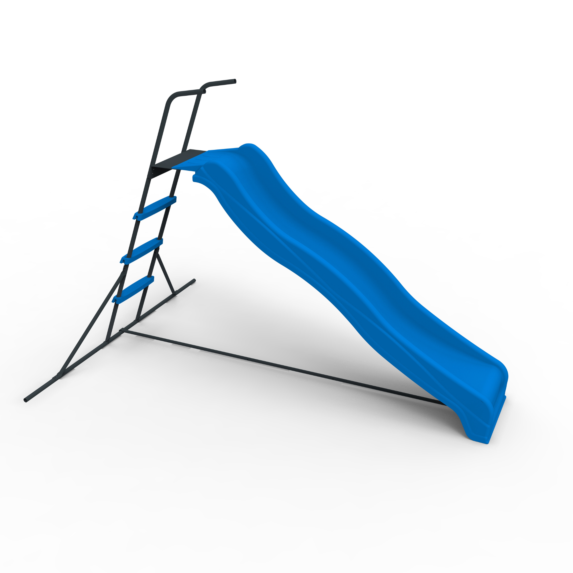 XSL003 Kids Freestanding Plastic Slide Indoor Playground Equipment Blue