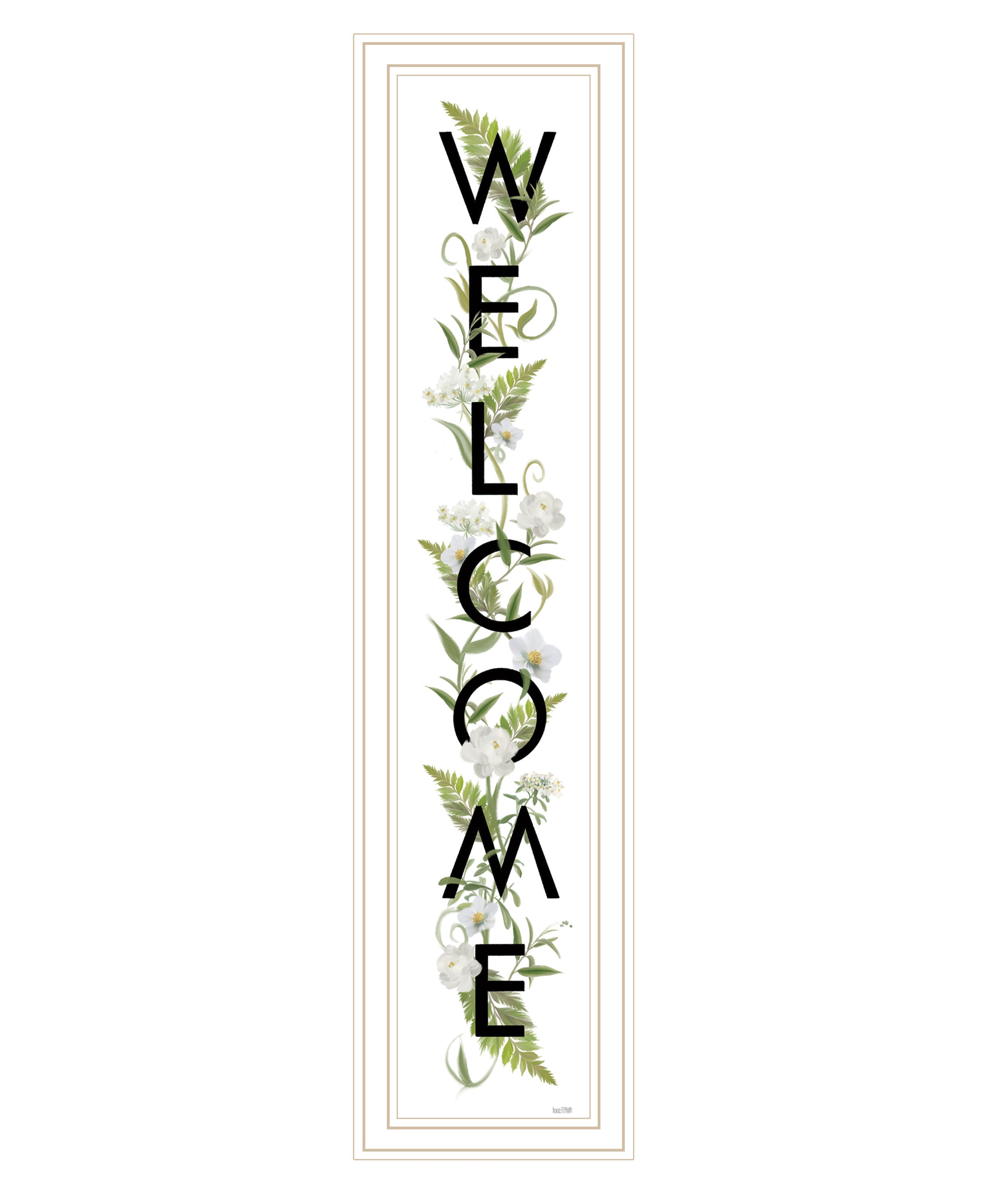 'Welcome Sign II' by House Fenway, Ready to Hang Framed Print, White Frame