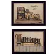 'Homemade is Best' 2-Piece Vignette By Susie Boyer, Ready to Hang Framed Print, Black Frame
