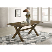 Carbon Knotty Nutmeg Rectangular Dining Table
