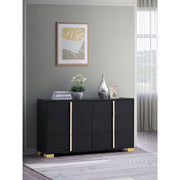 Medici Black 6-drawer Dresser