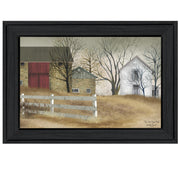 'Old Stone Barn' By Billy Jacobs, Ready to Hang Framed Print, Black Frame