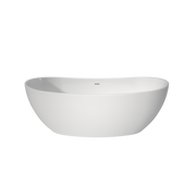 Acrylic Free Standing Tubs 65'-Luxury Spacious, Modern Deep Soaking Bath-tubs,White