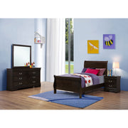 Bruno Cappuccino 4-piece Twin Bedroom Set