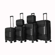 6-piece luggage set, expandable hard shell luggage set with rotating wheels, suitable for carry on luggage, unisex, lightweight travel luggage set, password lock