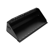 Heavy-Duty 72' Skid Steer Snow/Mulch Bucket Attachment, Bolt-On Cut Edge, Universal Quick Mount