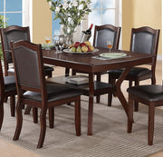 Formal Look 1pc Dining Table w Shelve Solidwood Espresso Finish Dining Room Furniture