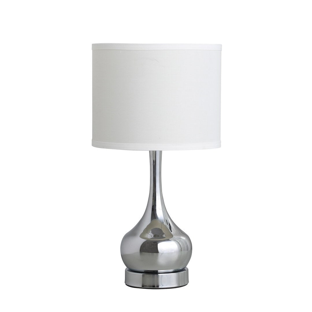 18.75' Corrine Polished Silver Mid-Century Table Lamp