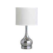 18.75' Corrine Polished Silver Mid-Century Table Lamp