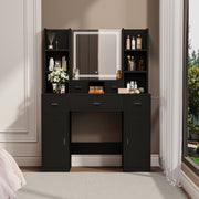 Newly designed smart mirror dressing table with drawers and storage cabinet, dressing table with dressing pad for bedroom, dressing room