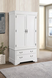 Louis Phillipe G3190-A Armoire , White