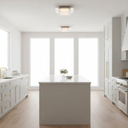 8 inch Square Chrome Integrated LED Flush Mount