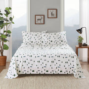 4 PCS King Sheet Set Green Trees & Trucks