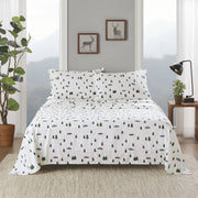 4 PCS Queen Sheet Set Green Trees & Trucks