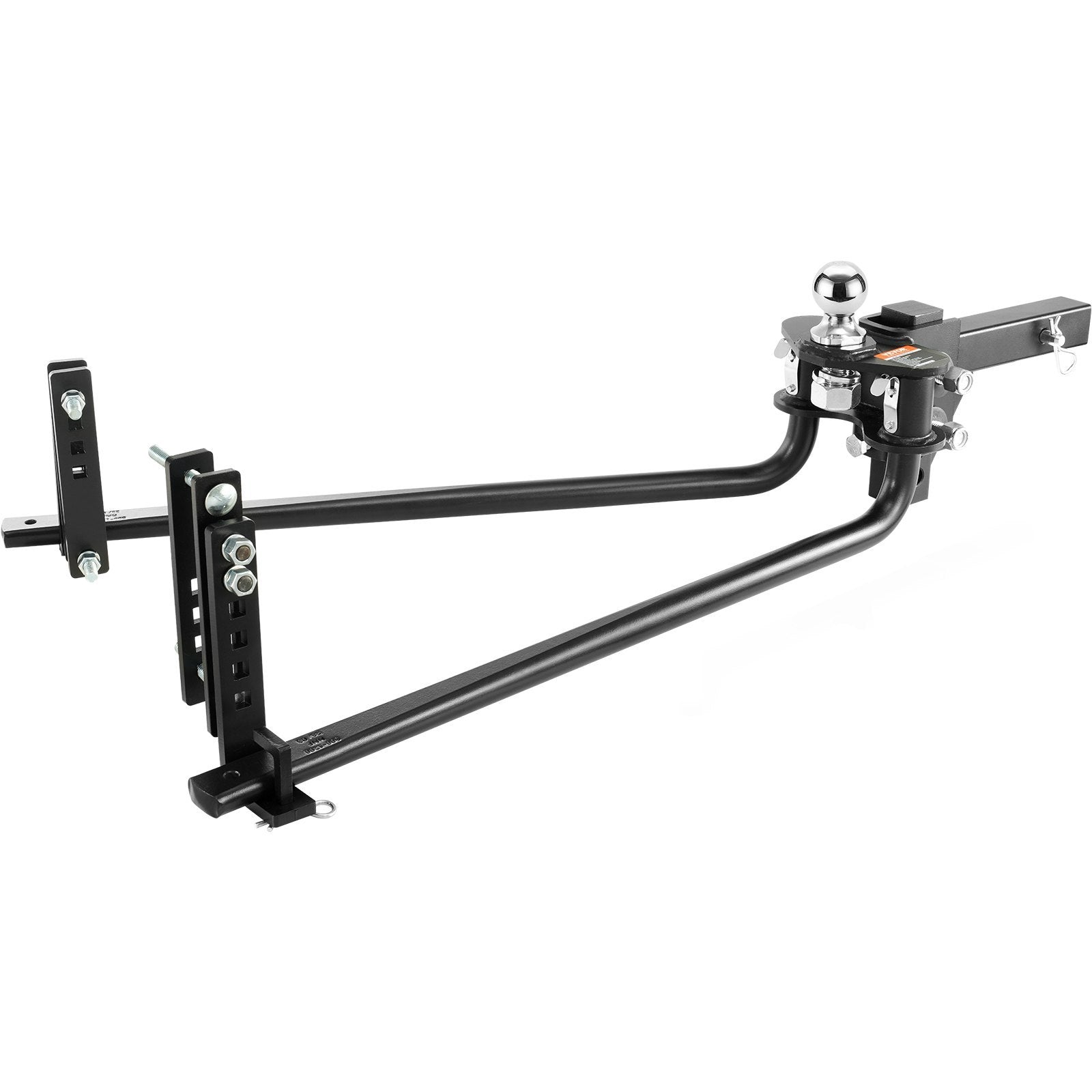 Weight Distribution Hitch, 1,000 lbs Weight Distributing Hitches Kit with Sway Control for Trailer, 2-In Solid Steel Shank, 2-5/16 in Alloy Steel Ball, Powder Coated Load Leveling Hitch, Black