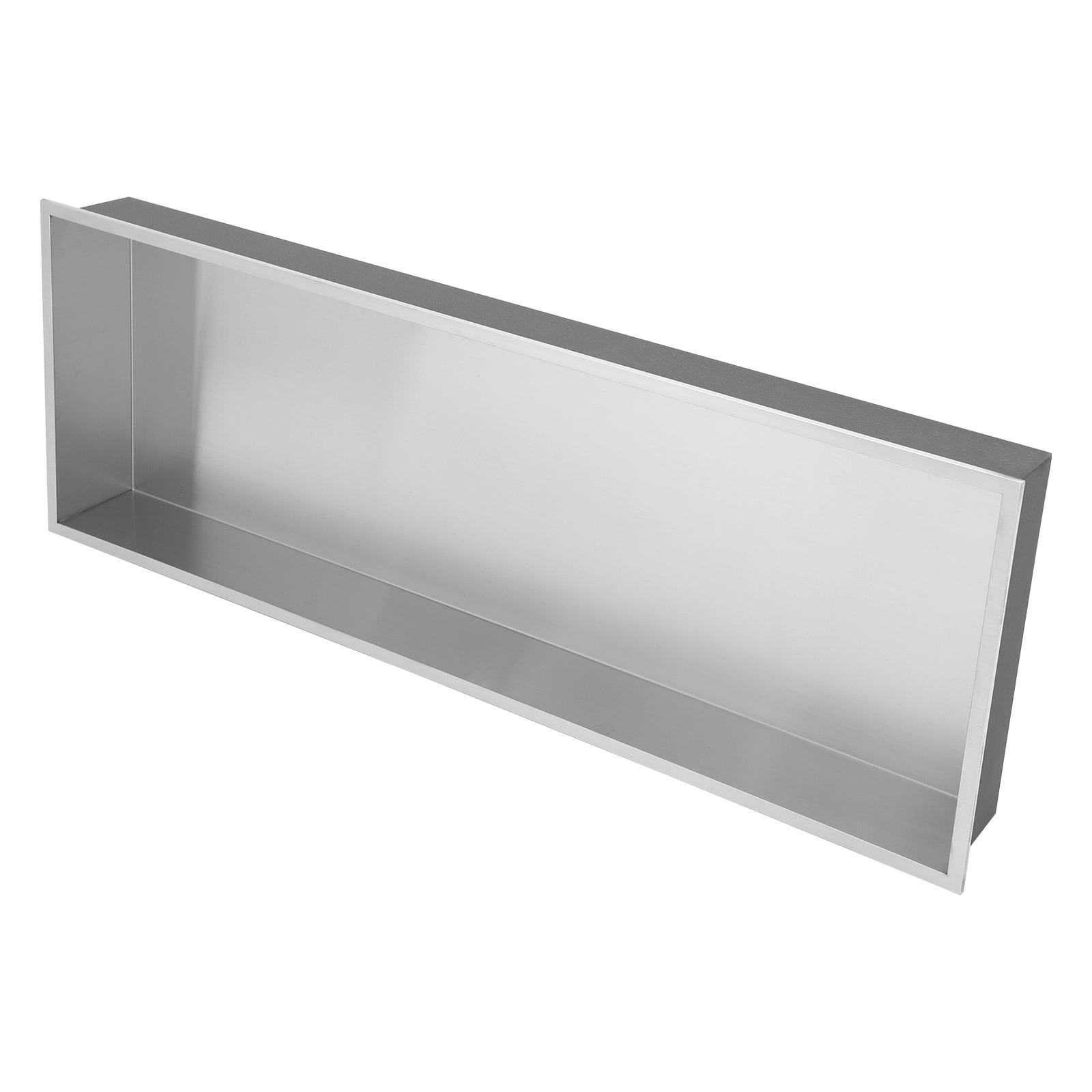 37' x 13' Brushed Nickel Stainless Steel Shower Niche with Leak-Proof Design