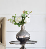 D9x10' Glass Silver Vase