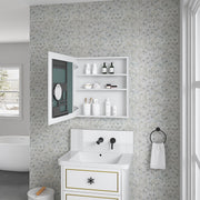 24'' W x 26'' H Surface Frameless Mirror Medicine Cabinet, Beveled Mirror Edges Bathroom Medicine Cabinet, Left opening door