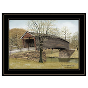 'The Old Humpback Bridge' by Billy Jacobs, Ready to Hang Framed Print, Black Frame