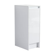 12' freestanding Bathroom Storage Cabinet, Soft Close Doors, Glossy White,(KD-Packing)
