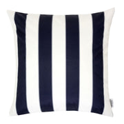 Horizon Stripe Pillow - Indoor Outdoor Use in Navy with Solarium Polyester Fabric, 20x20 Inches