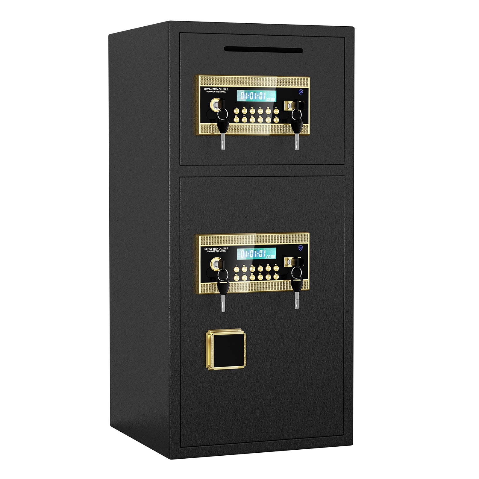 Large Double-door Coin-operated Safe, Digital Security Safe with Fireproof and Waterproof Bag, 6.5 Cubic Feet Safe Box with Hidden Code Function for Home, Office and Hotel