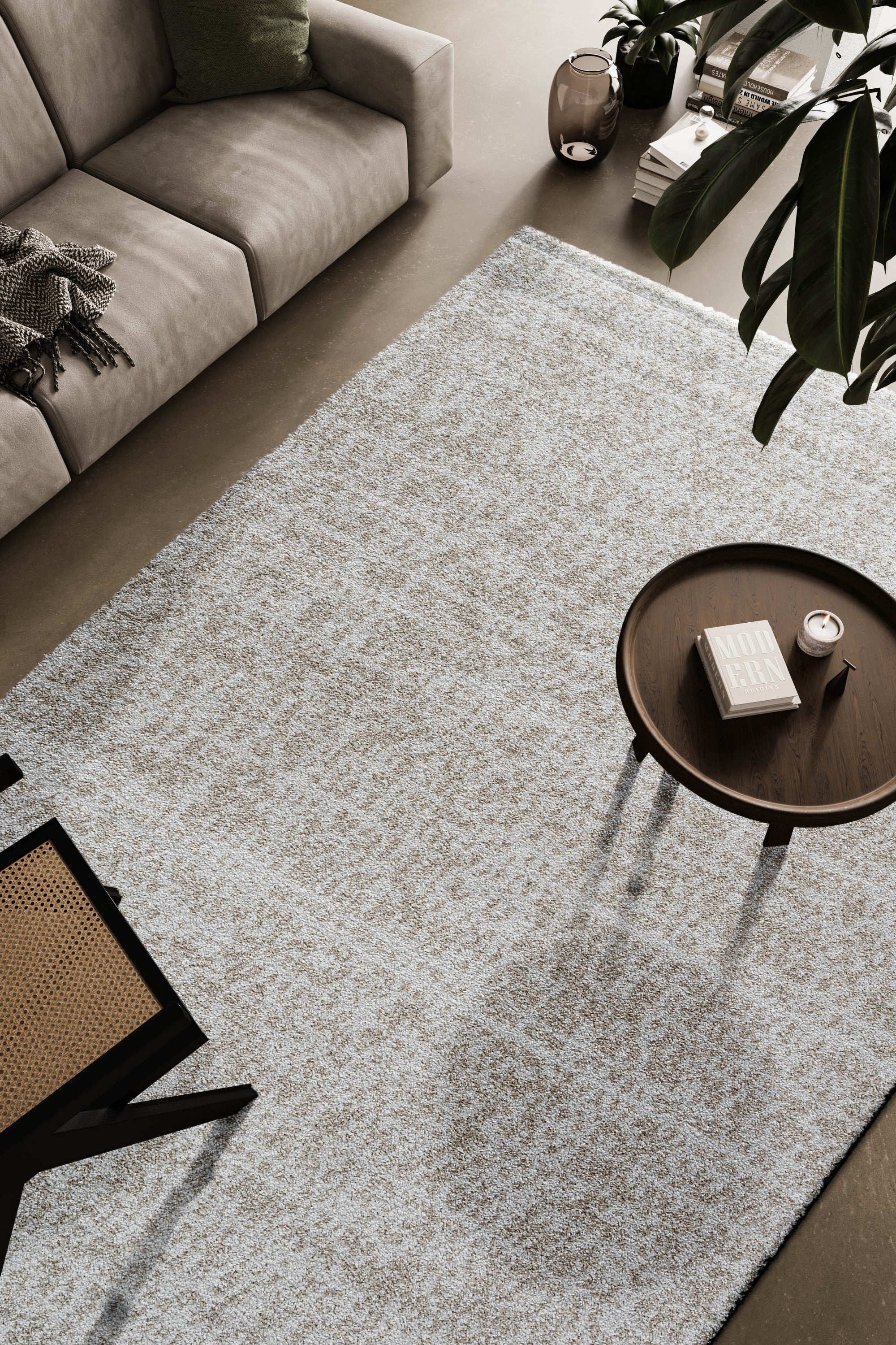 Matilda Ivory and Beige Polypropylene Area Rug