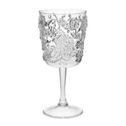 Paisley BPA Free Acrylic Wine Glass Set - Unbreakable, 13oz, Clear, Set of 4