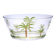Palm Tree Acrylic Serving Bowls, Unbreakable Large Plastic Bowls, Clear, BPA Free, 10-Inch Diameter