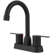 2 Handles Matte Black Faucet, Brushed Nickel Centerset RV Bathroom Faucets for 3 Hole