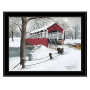 'Crisp Winter Evening' by Billy Jacobs, Ready to Hang Framed Print, Black Frame