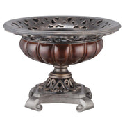 12' Tall Polyresin Decorative Bowl, Bronze Roman design