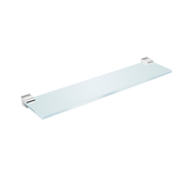 Dax Milan Bathroom Shelf Wall Mount Brass Body With Tempered Glass Chrome Finish