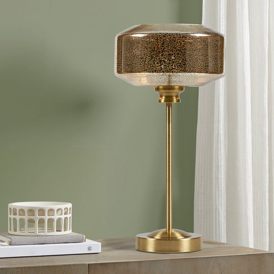 17' Mercury Glass Table Lamp Gold See below
