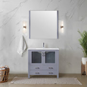 Dark Grey Bath Vanity 36 in. W x 18.25 in. D